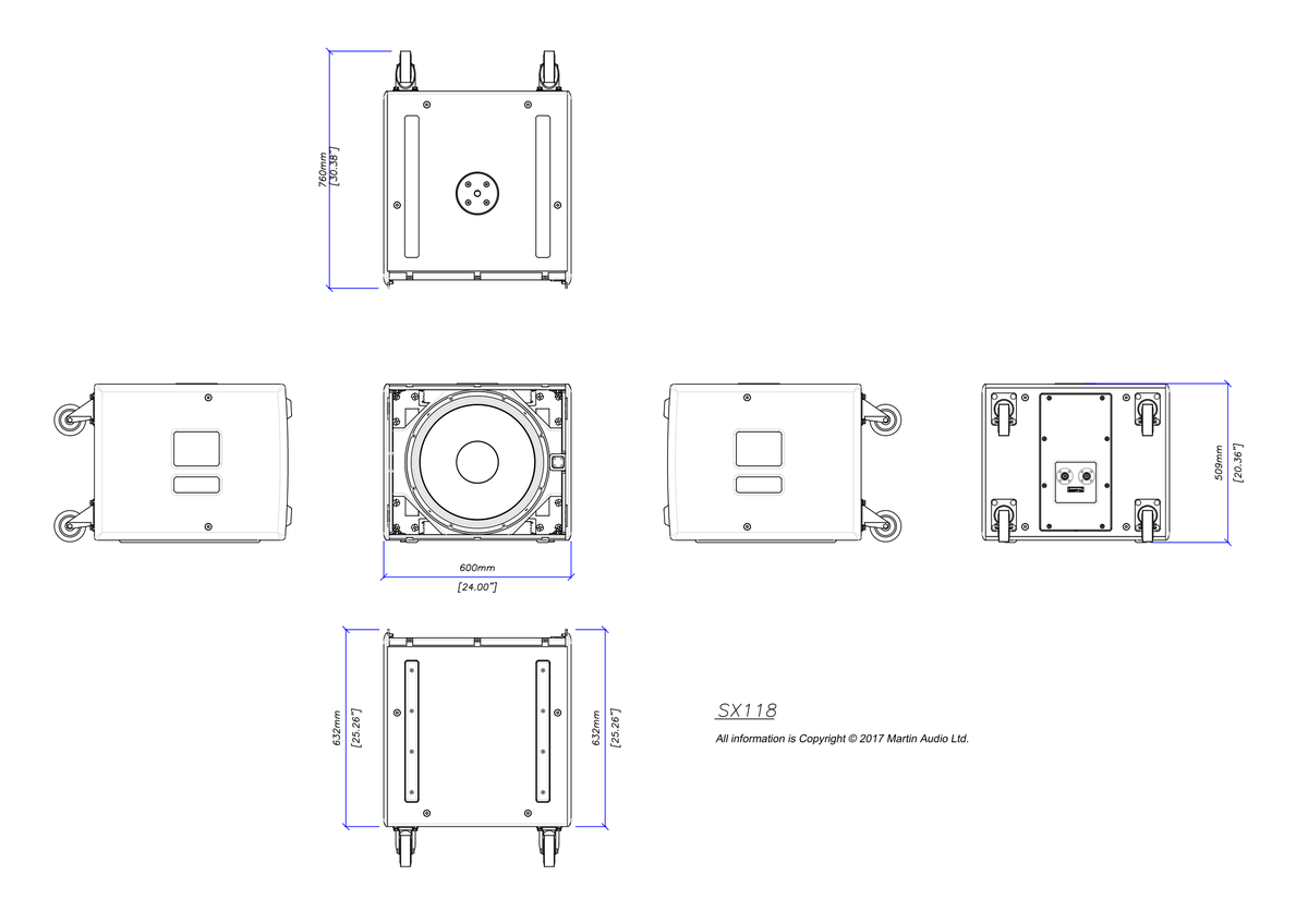 Technical drawing for SX118B