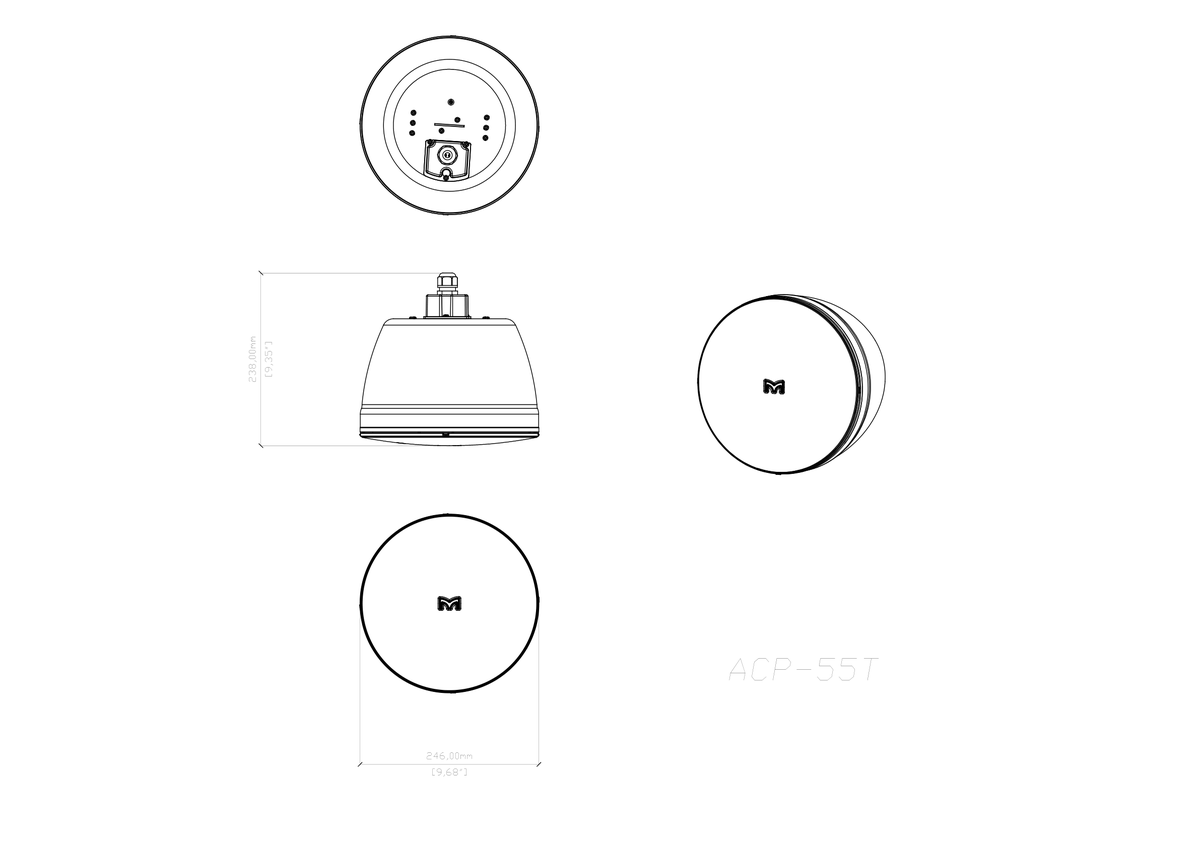 Technical drawing for ACP-55TB