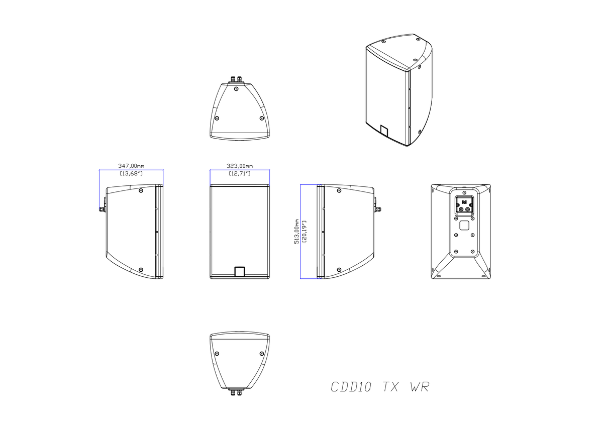 Technical drawing for CDD10BTX-WR