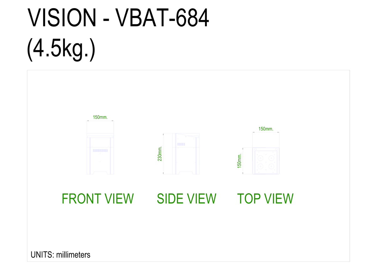 Technical drawing for VBAT-684