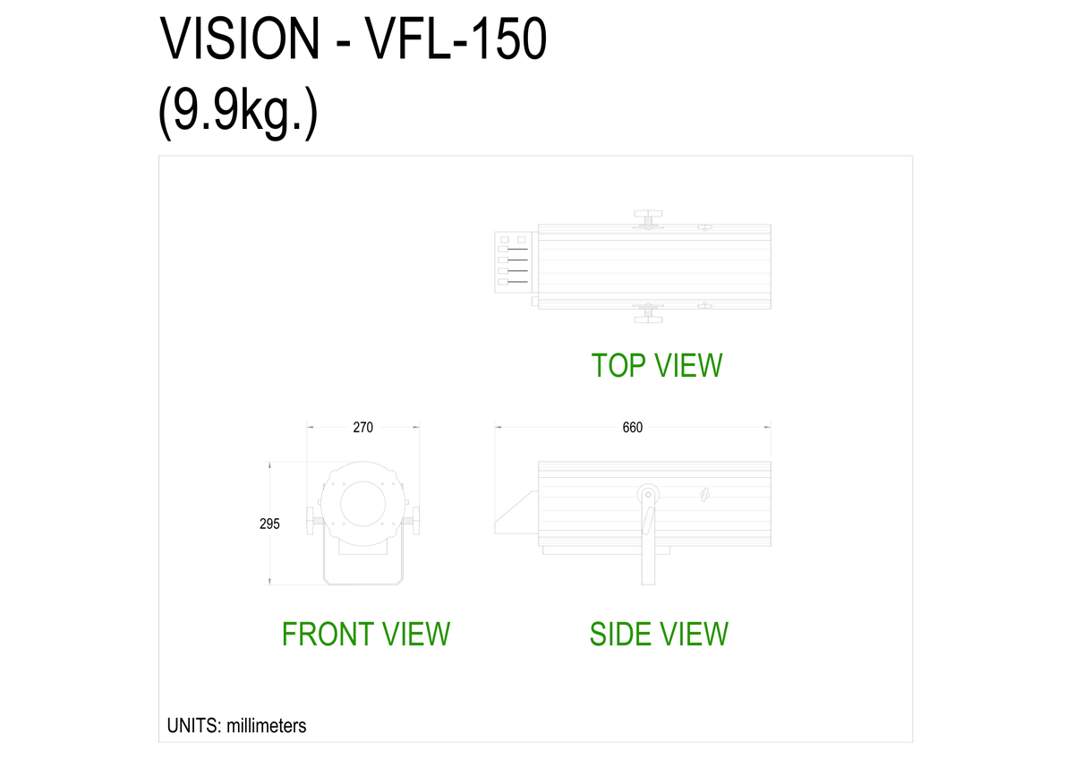 Technical drawing for VFL150