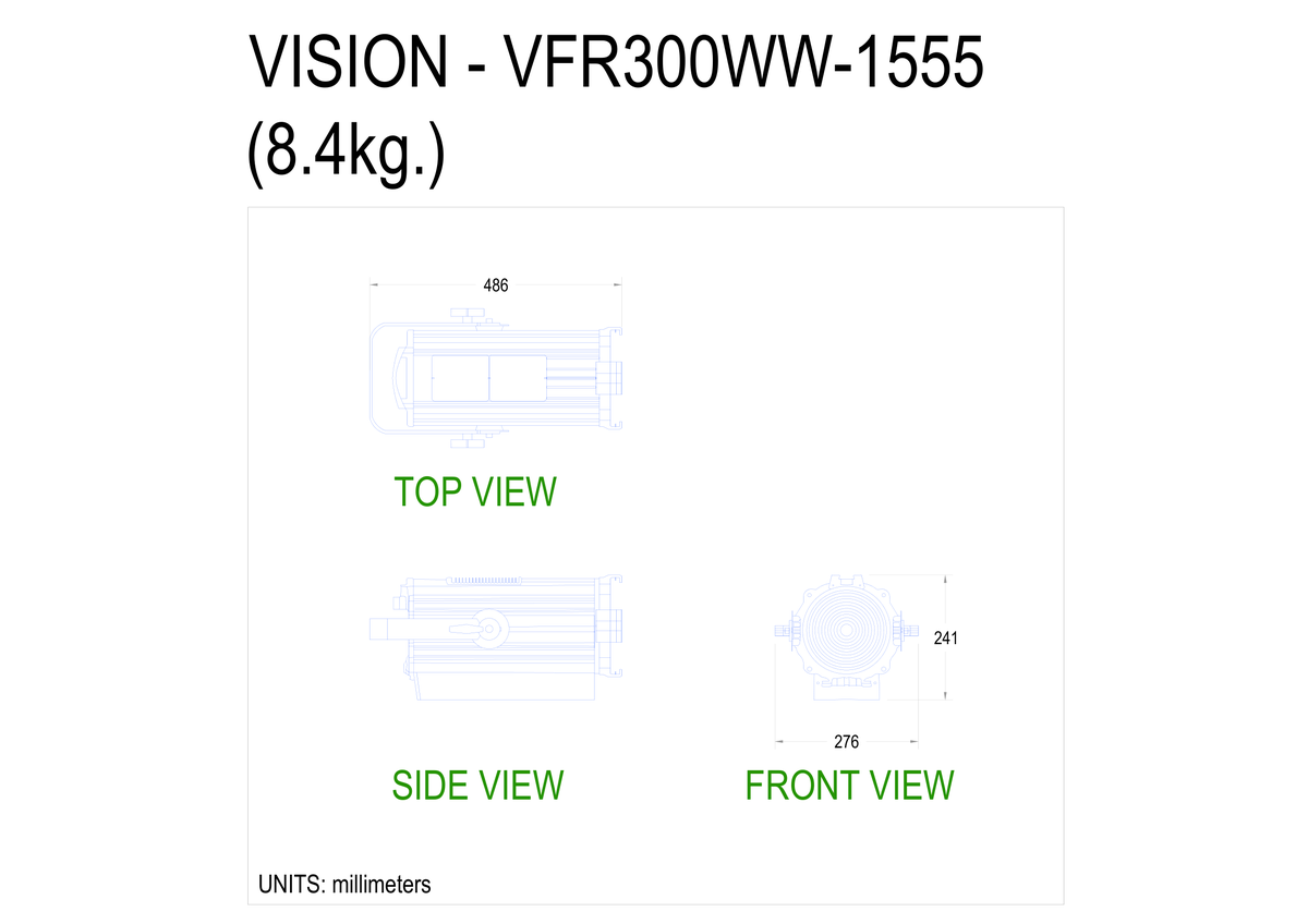 Technical drawing for VFR300WW-1555