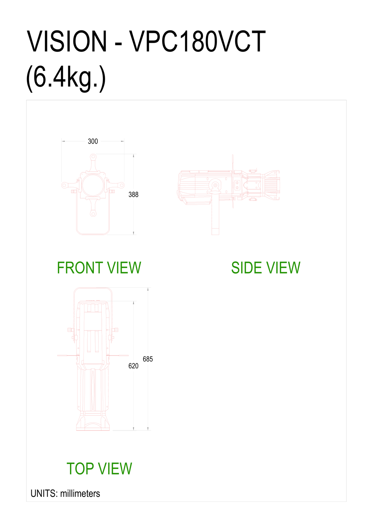 Technical drawing for VPC180VCT-26