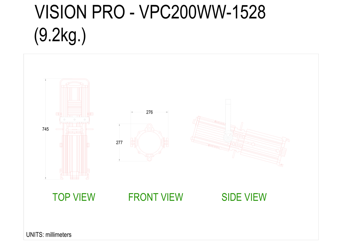 Technical drawing for VPC200WW-1528