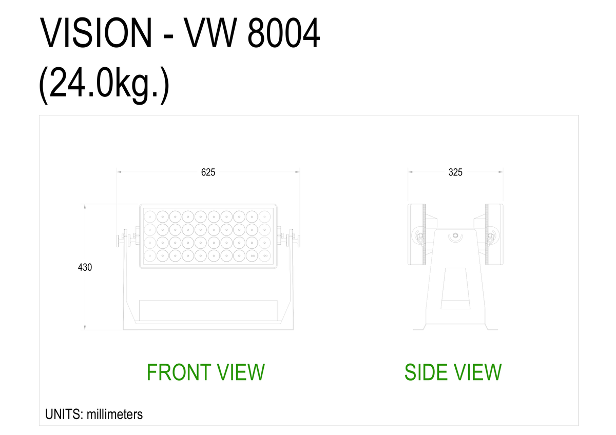 Technical drawing for VW-8004
