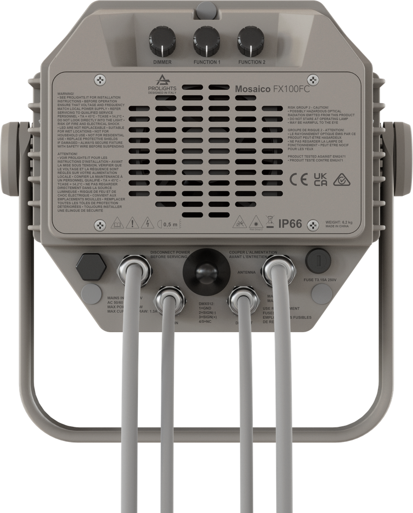 Mosaico FX100FC Image projector with dual animation wheel and 1 gobo/color slot, 100W RGBW LED source