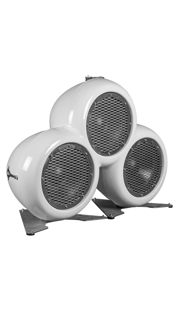 ALTANO - White Marine 3x12” Acoustic suspension subwoofer  with protection grill